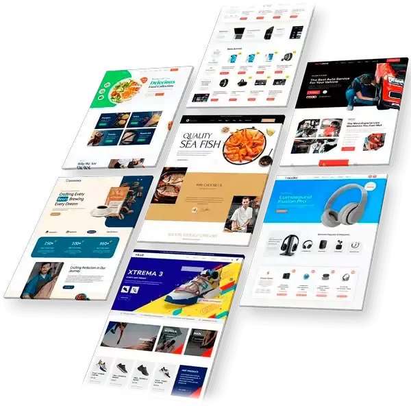 Smart Websites preview with AI-powered design
