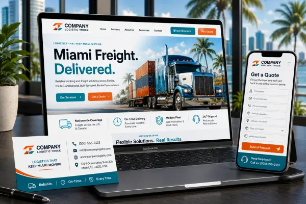 Trucking company website design