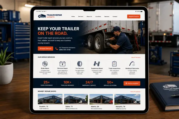 Truck sales website with strong web presence