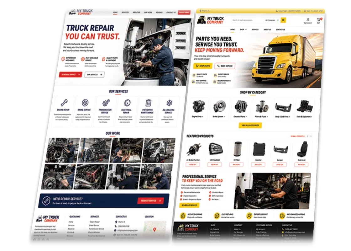 Trucking Website Services