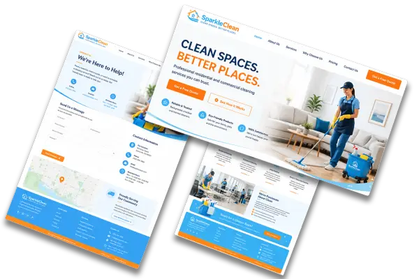 Cleaning business website design