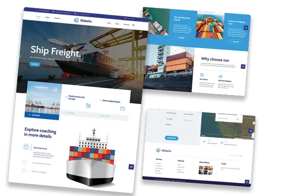 Logistics website design