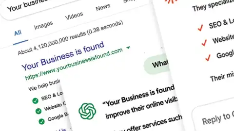 SEO optimization dashboard showing improved search rankings and site performance