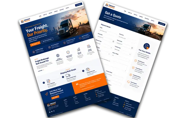 Trucking services website design