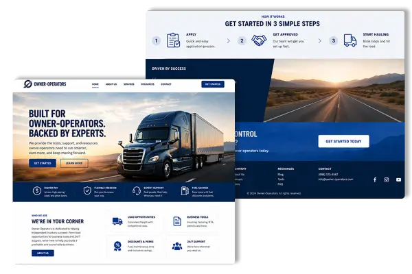 Truck parts and services website