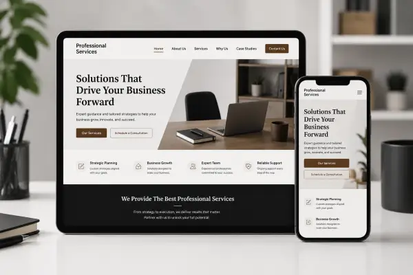 Truck services website design