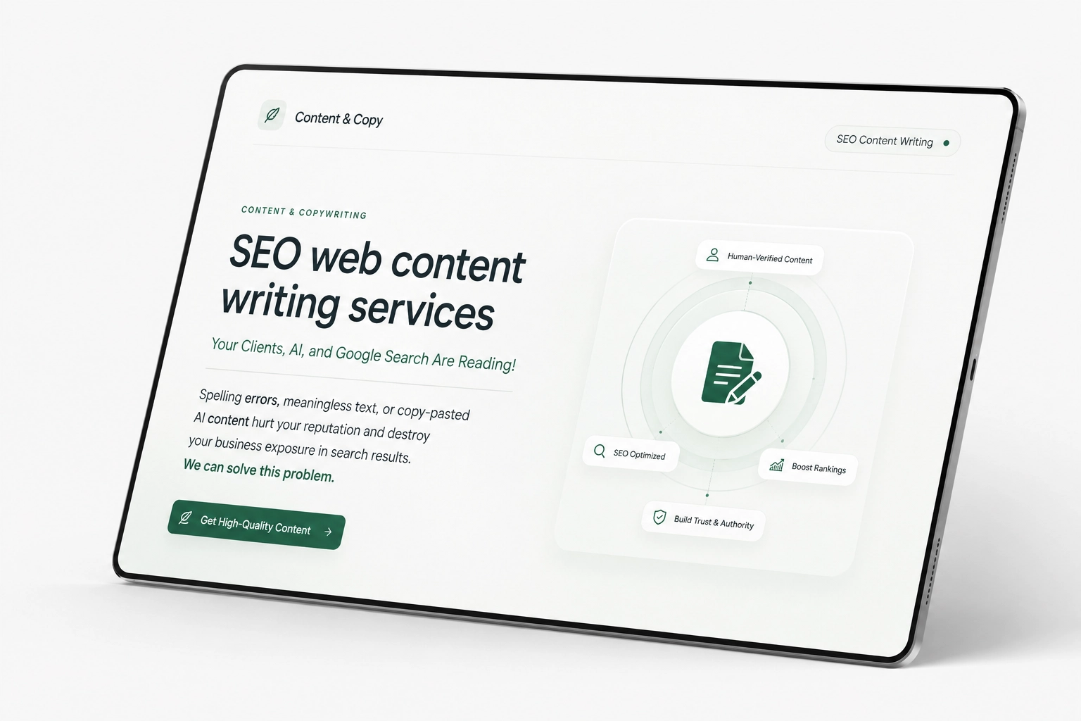 SEO web content writing services