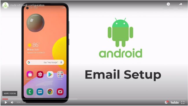 Android Email configuration | tipihost.com