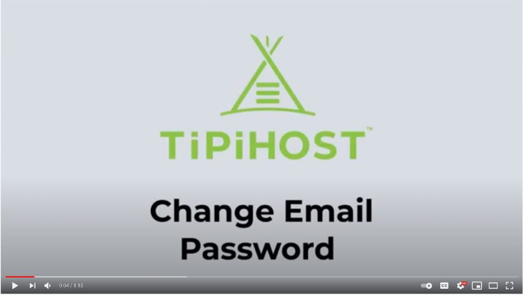 Change Mail password | tipihost.com
