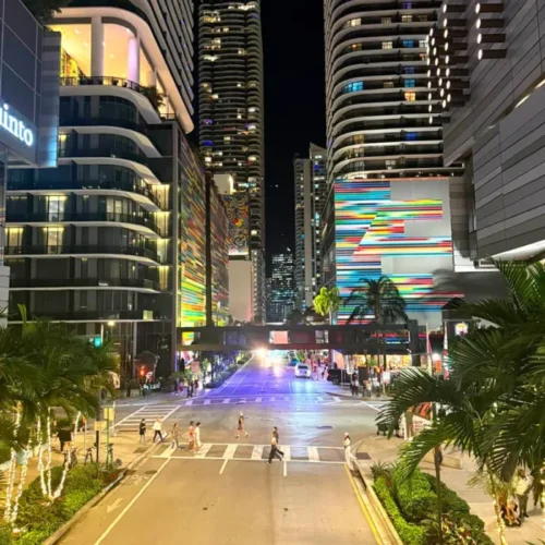 Miami web design - vibrant cityscape showcasing 911MYWEB's modern solutions.