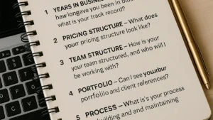 Blog 17 > 911myweb.com Questions to ask a web design agency