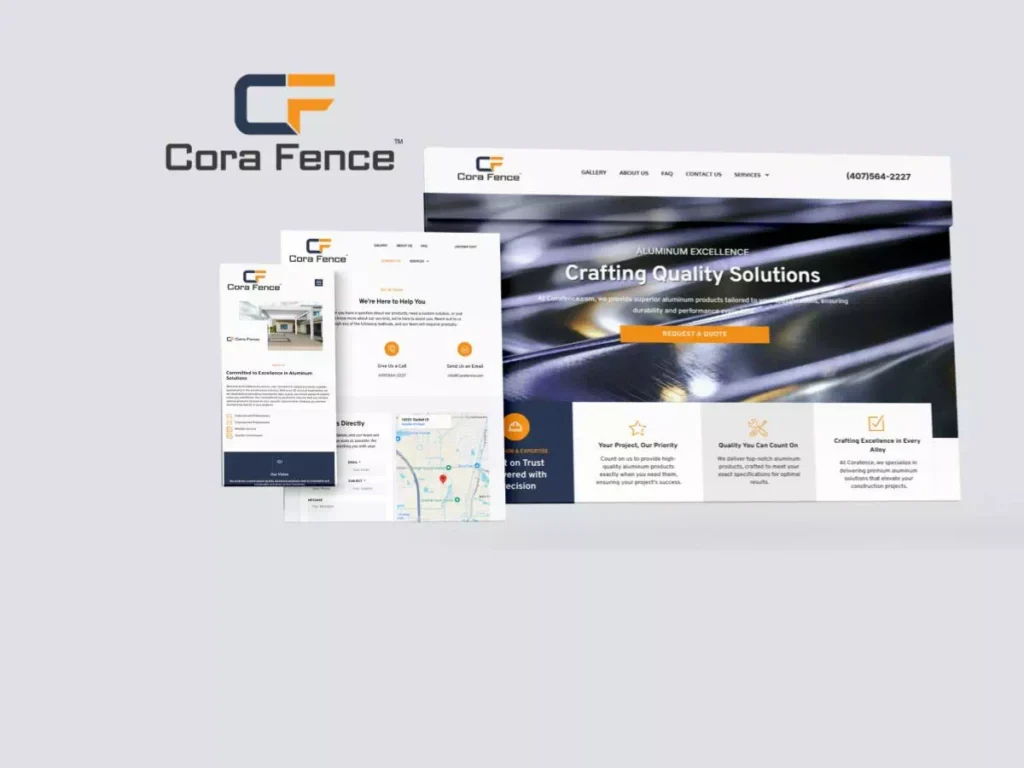 corafence website design > 911myweb.com