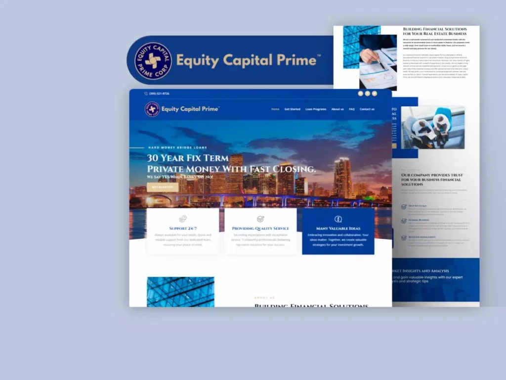 equity capital prime website design > 911myweb.com