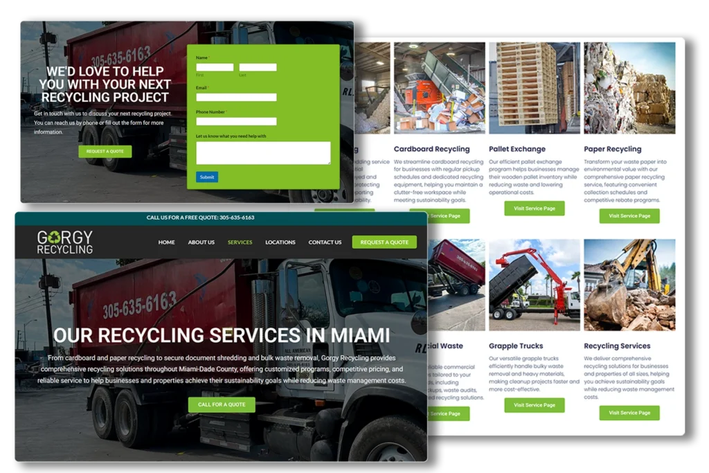 gorgy recycling website design > 911myweb.com