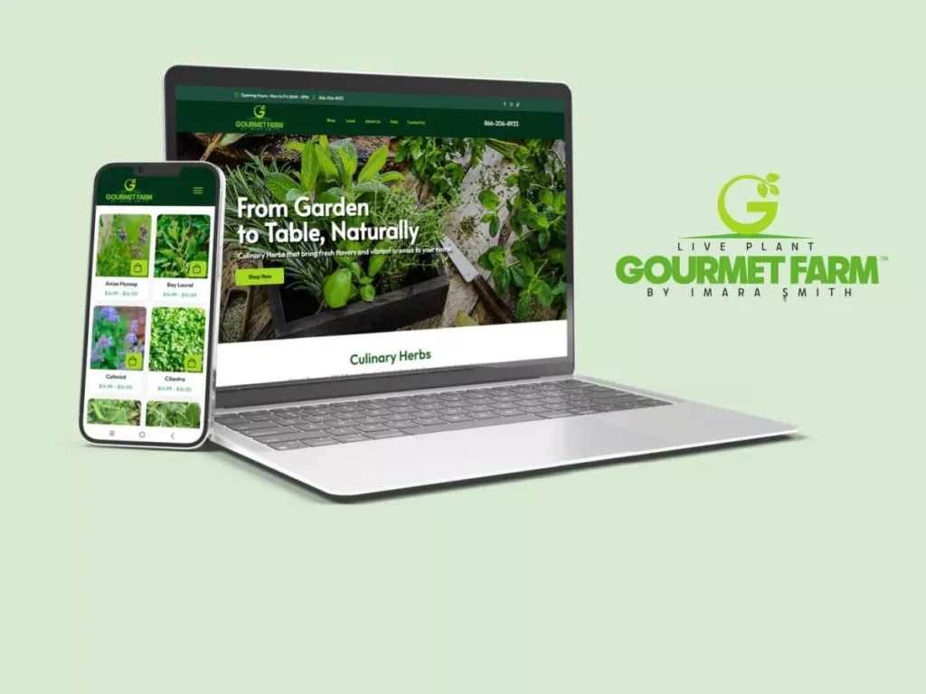 gourmet farm by imara smith website design > 911myweb.com