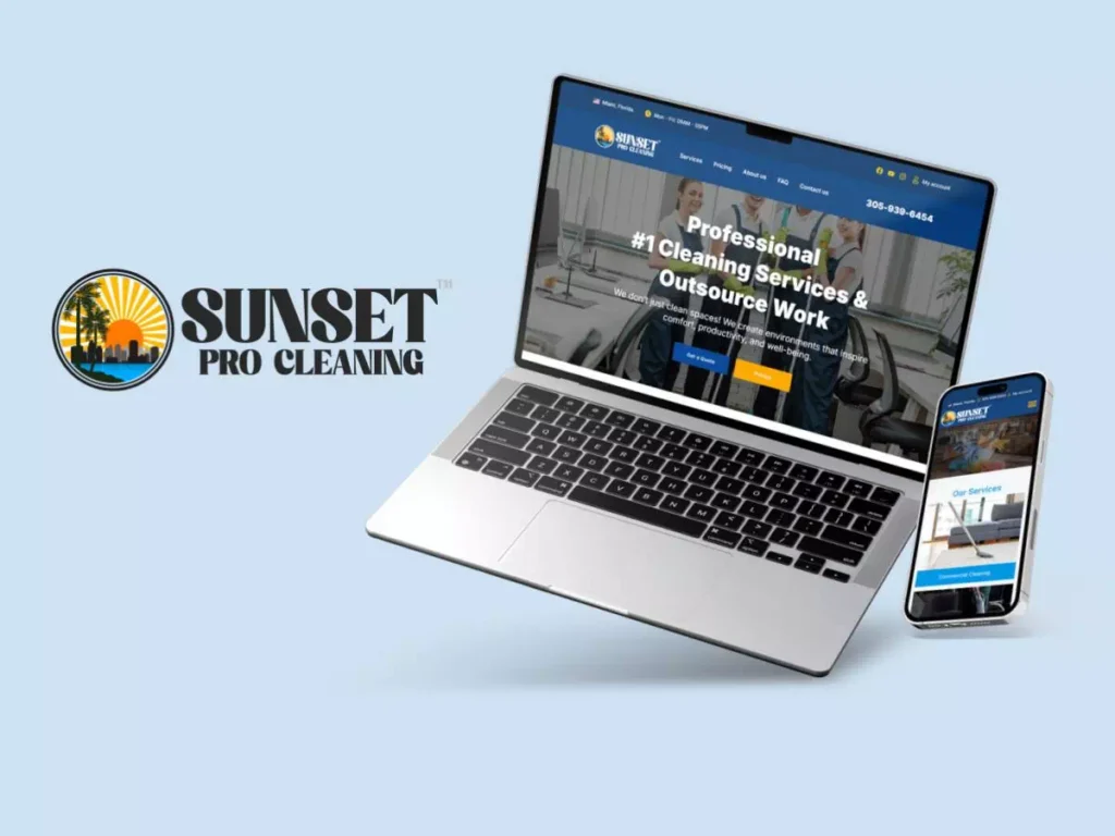 sunset pro cleaning website design > 911myweb.com